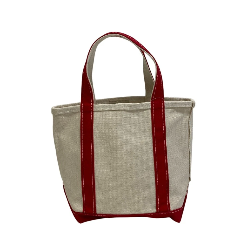 LLB 112635 Boat and Tote Small Canvas Tote Bag Red