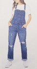 NEW! CELEBRITY PINK SZ XL WOMEN'S  DESTRUCTED STRETCHY DENIM BOYFRIEND OVERALL  — photo 5