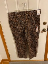 BRAND NEW WOMEN'S SIZE 22W TERRA  SKY STRAIGHT LEG Leopard JEANS