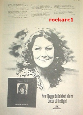 MAGGIE BELL Queen of The Night 1974 UK Poster size Press ADVERT 16x12''