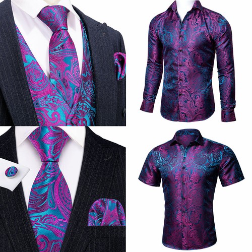 men's short sleeve shirt and tie sets