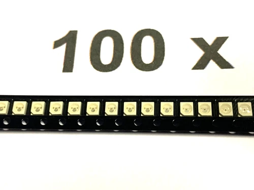HSMS-A100-L00J1, Red 626nm, 20mA, 15mcd, 2.2V, 120°, PLCC2, AVAGO, 100 Pieces