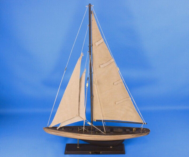 Rustic Enterprise America's Cup Yacht J Class Boat Wooden Model 20