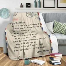 Custom ideal Gift Christmas Name A Letter To Amazing Daughter- Fleece Blanket