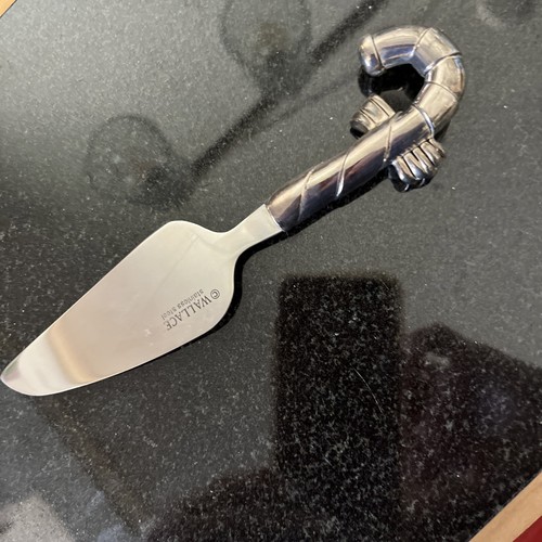 Holiday Cheese/pate Spreader,silver plated candy cane handle,6.5” vintage - Picture 3 of 5