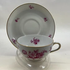 Thomas Rosenthal Fine Bone China Teacup & Saucer Set - Small Flowers - Germany