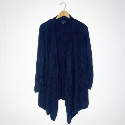 Barefoot Jeans Cozy Waterfall Black Cardigan Sweater Size Small Medium
