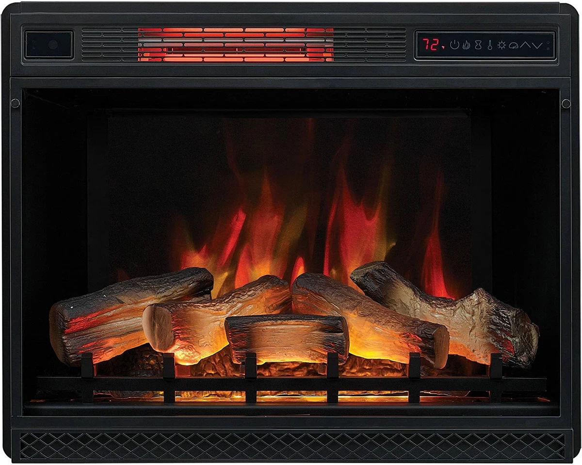 Classic Flame 28 in. Ventless Infrared Electric Fireplace Insert with Safer  Plug | eBay