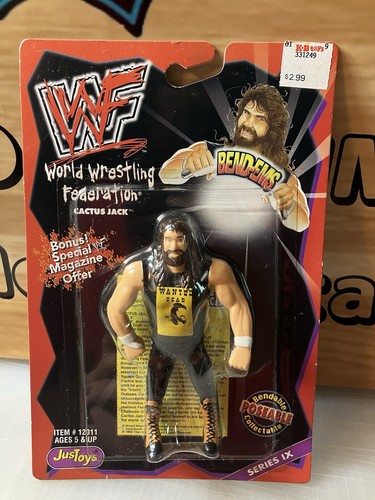 New Vintage 1998 Just Toys WWF Bend-Ems Series 9 C...