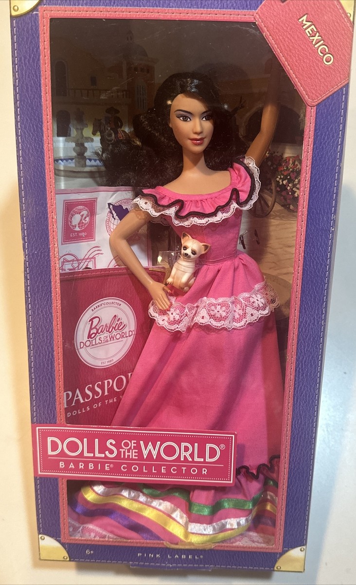 Barbie, Pink Label, Mexico Passport DOTW Doll with Pet Chihuahua