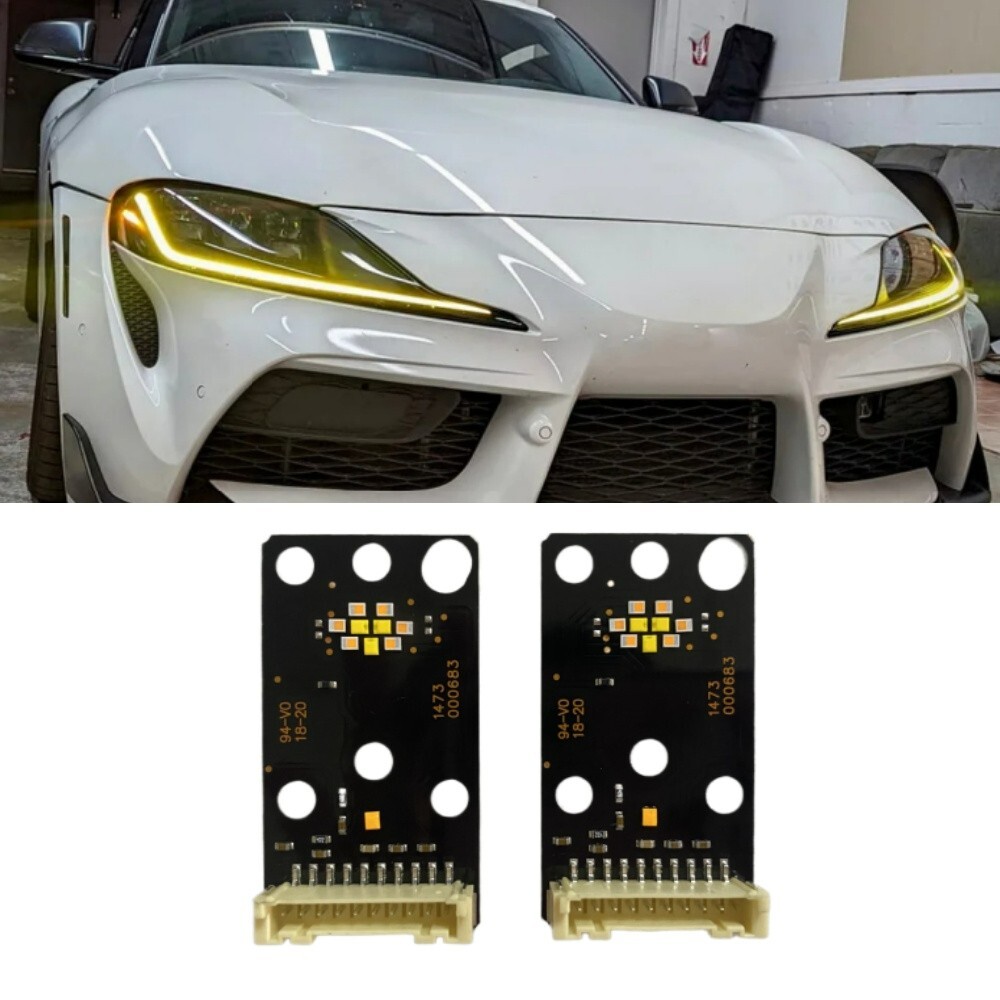 Yellow Angel Eyes LED Boards For 2020-2024 Toyota GR Supra A90 A91