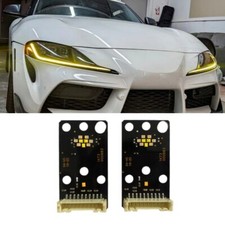 Yellow Angel Eyes LED Boards For 2020-2024 Toyota GR Supra A90 A91 HEADLIGHT