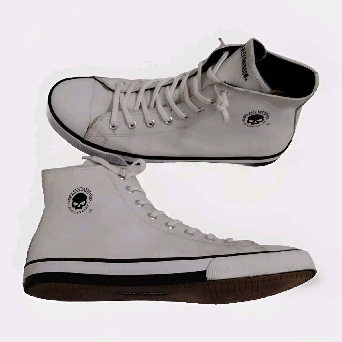 Harley-Davidson D93679 Men's Baxter Hi Cut Athletic White Harley-Davidson D93679 Men's Baxter Hi Cut Athletic White