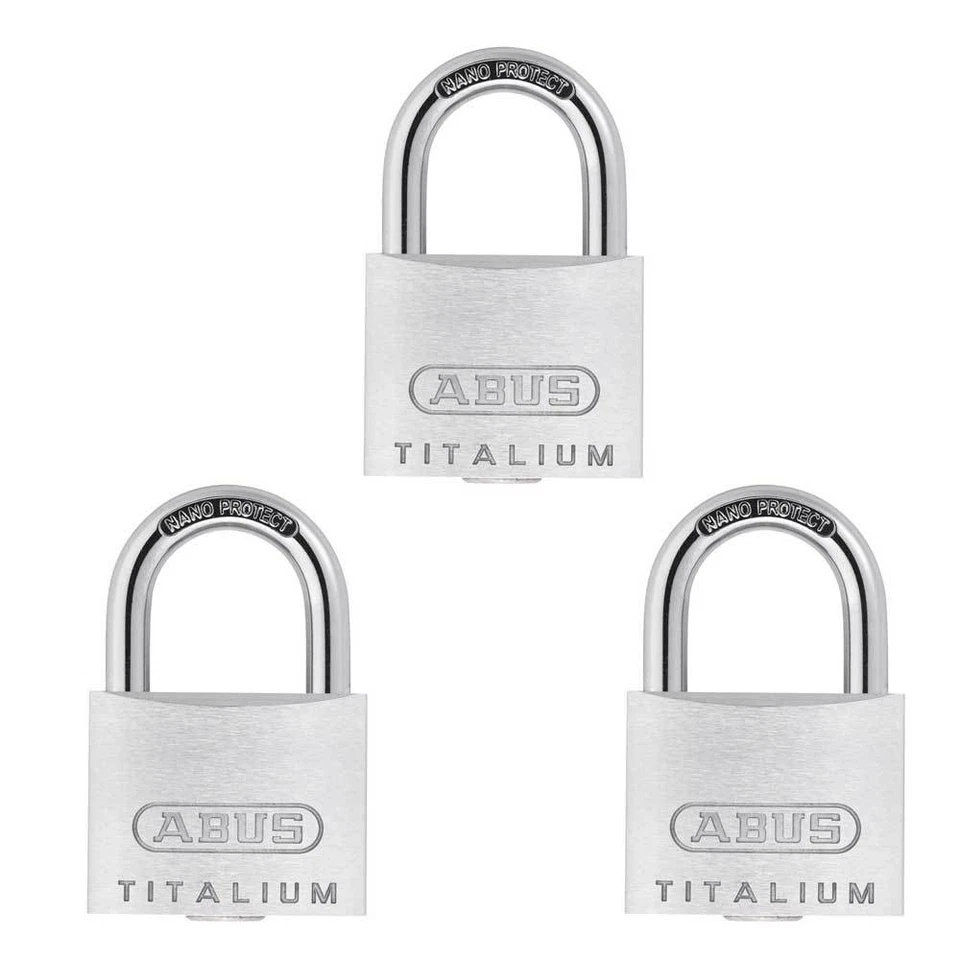 Abus 64ti/40mm Titalium Padlock 3-pack (64TI-40-3)