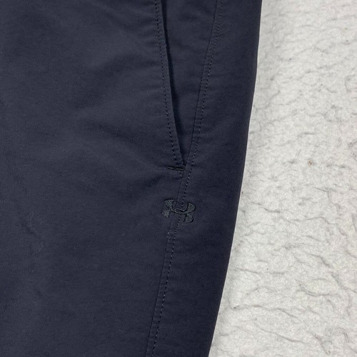 Under Armour Shorts Mens 36 Black Flat Front Slash Pockets Golf (Measures 34) - Picture 2 of 14