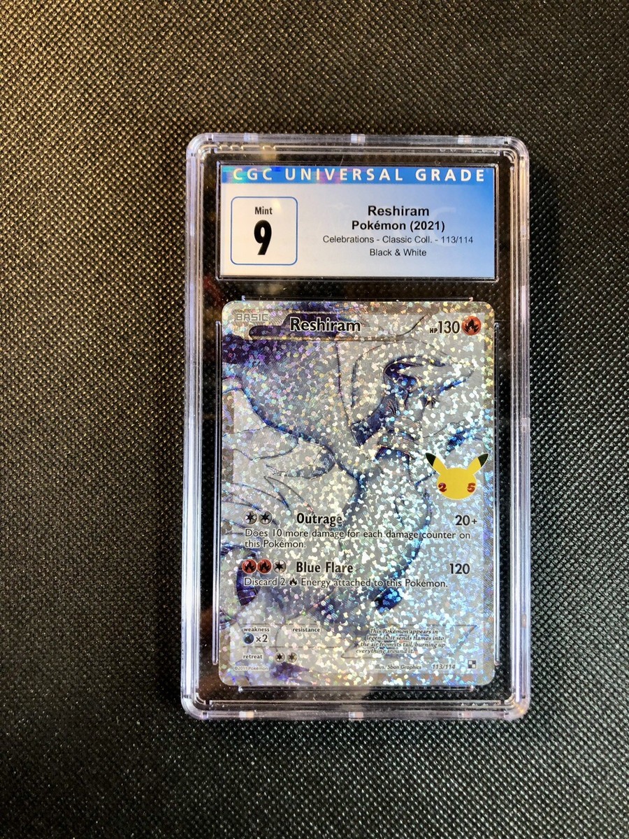 113/114 Reshiram CGC 9 Mint Sparkle Holo Pokemon 113/114 Reshiram CGC 9 Mint Sparkle Holo Pokemon
