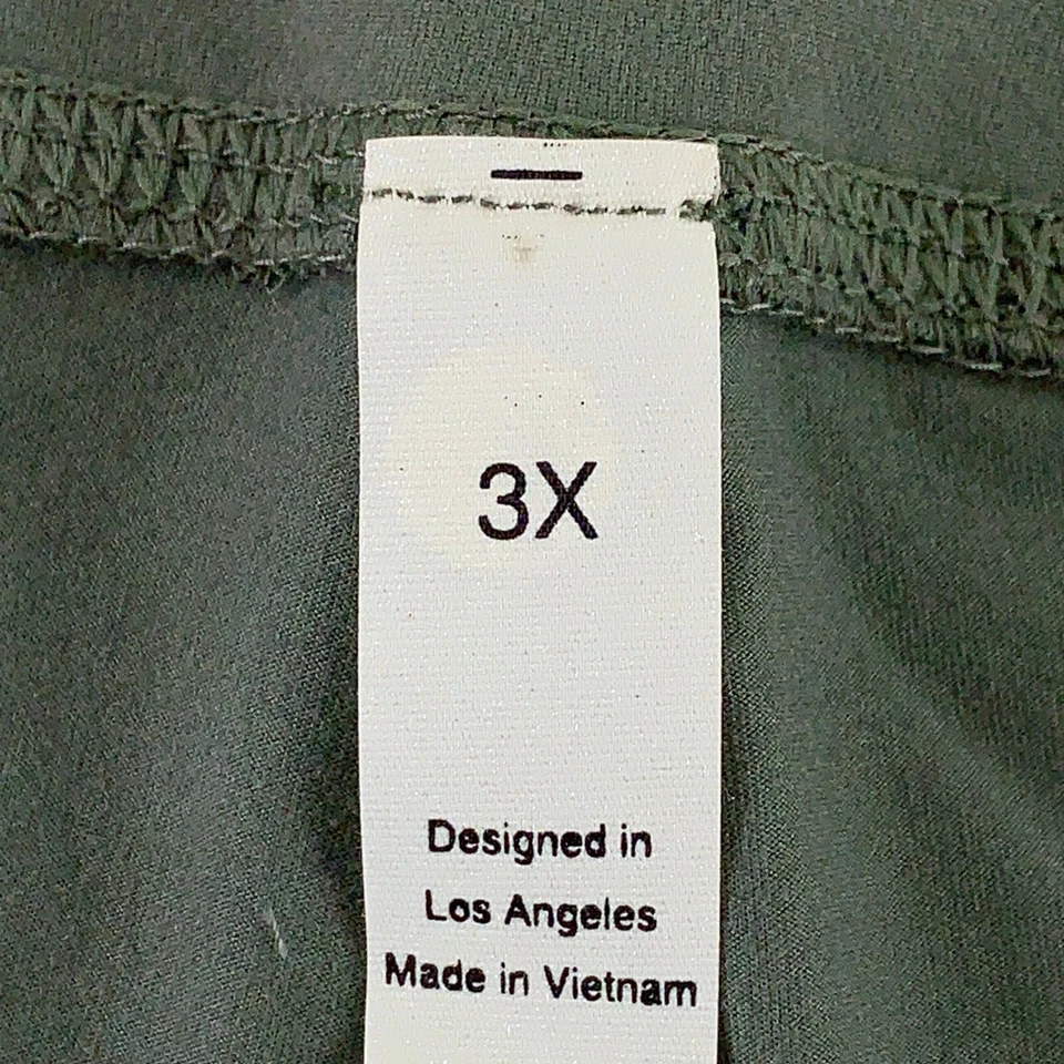 Women's Size 3X Green Microfiber Mid Rise Pocketed Pull On Leggings NWT - Image 2 of 4