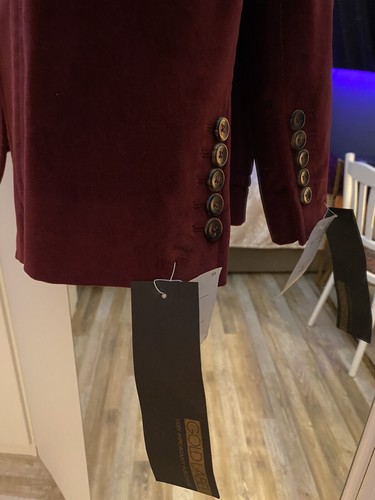 Gucci , Original Blazer/Jacke Gucci Gr.50 Samt weinrot Neu NP 1850£ - Bild 5 von 6