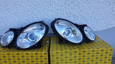 Mercedes W211 Xenon headlights with AFS curve light original left  