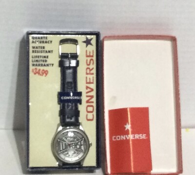 Converse Wristwatch w/ Leather Band New in Box