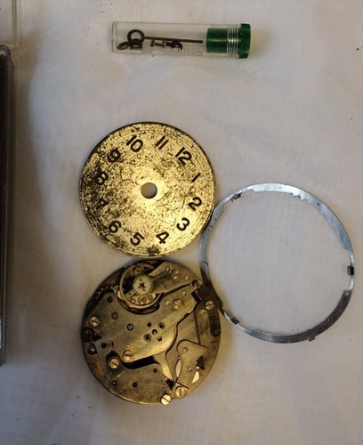 Fairfax Watch Co parts movement face dial crown & hand Swiss made 7 jewels - Imagen 1 de 10