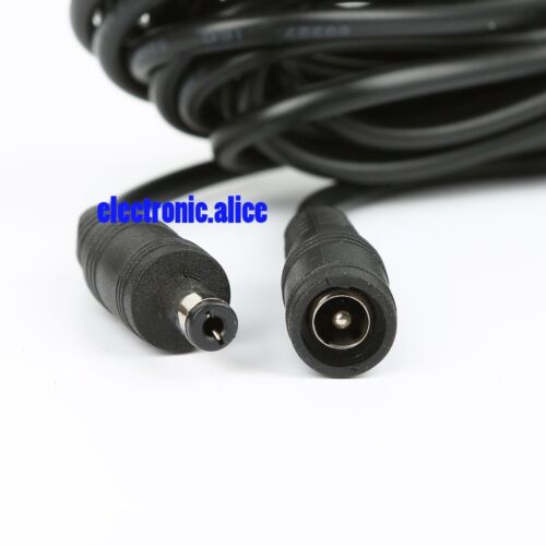 12V CCTV DC Power Cable Extension Cord Adapter Male/female 5.5mm x 2.1mm 1M 10M - Picture 2 of 8