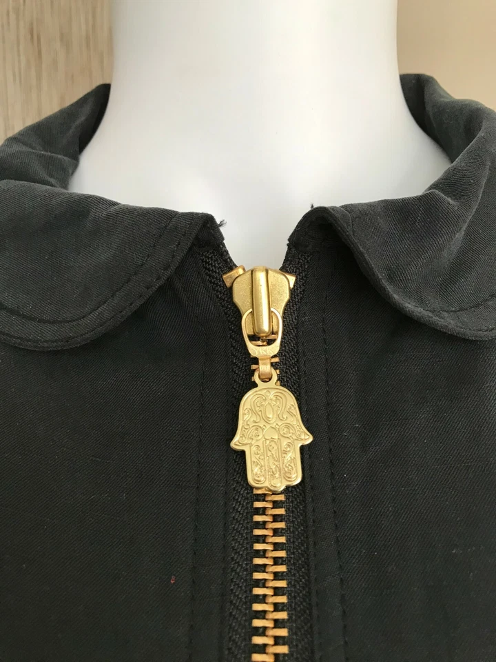 Manoush Seide & Leinen Blouson Bomber Jacke Einzelhandel Größe Eu 6 BNWT - Bild 3 von 4