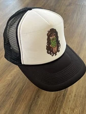 Otto Collection Woman w/ Hops Beard - Nylon Cord Trucker Hat Foam Snapback RARE!