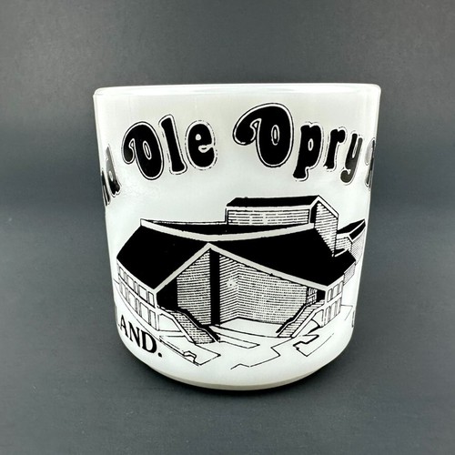 Vnt Grand Ole Opry House Opryland Fire King Mug No.12 White Mug, Black Design - 第 1/7 張圖片