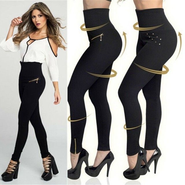 Wish stovepipe waist belly hollywood pants hips high Leggings leggings