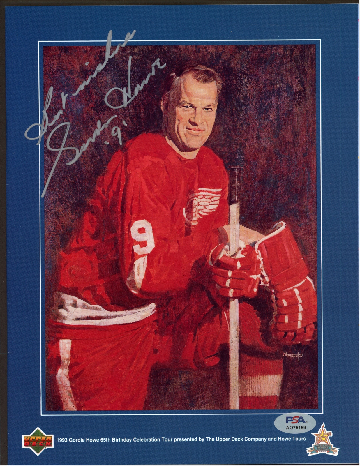 Gordie Howe Red Wings Signed Magazine Autograph PSA/DNA AO75159