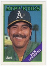 1988 Topps #166 Rick Rodriguez Oakland Athletics Baseball Card