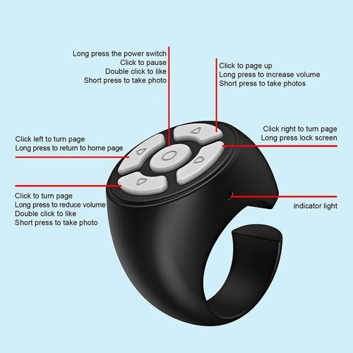 Wireless Finger Scroller Remote Control Mobile Phone B2C3 Controller J8K2 - Photo 11/25