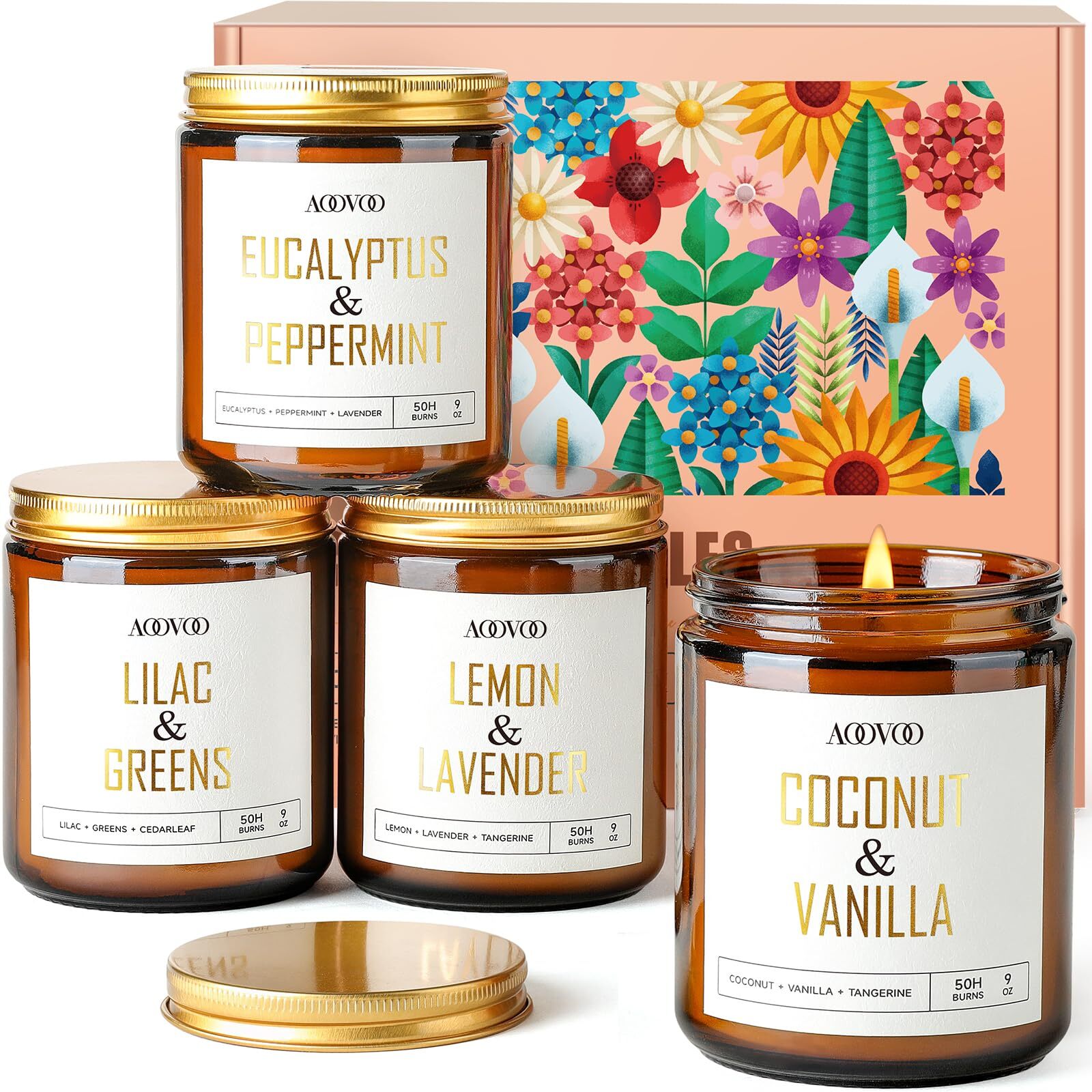 Scented Soy Wax Aromatherapy Candle Set for Relaxation and Ambiance