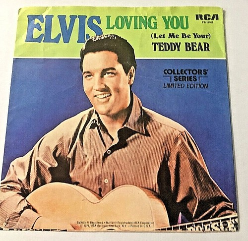 ELVIS PRESLEY Loving You Let Me Be Your Teddy Bear 45 Vinyl with Picture Sleeve