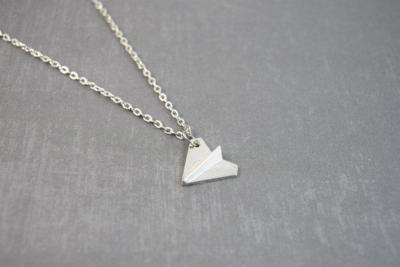 One Direction 1D Harry Styles Paper Airplane Pendant Necklace