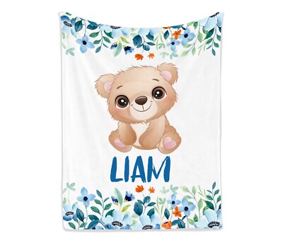 Personalized Baby Blanket with Name for Girl Boy Custom Blanket for Baby Newborn