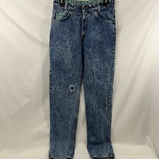Vintage Levis Student Fit Denim Jeans Mens 28x33 Acid Wash Made in USA White Tag