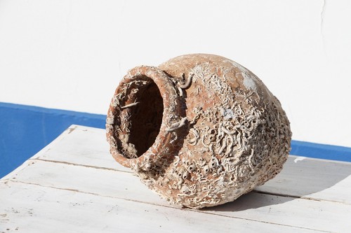 19th Century Antique Terracotta Octopus Trap, Octopus Terracotta Undersea Pot - Bild 11 von 12