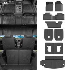 Floor Mats Backrest Mat TPE Trunk Liners For 2016-2025 Dodge Durango 6&7 Seats