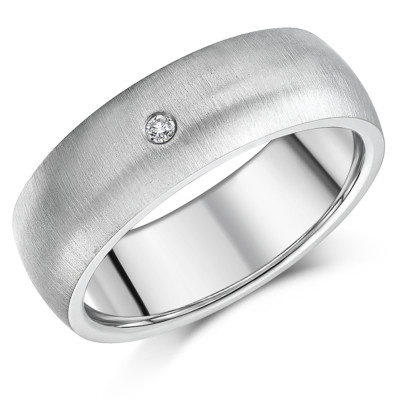 Herren Titan Diamant Ring Unisex Verlobung Ehering Damen Herren Matt 