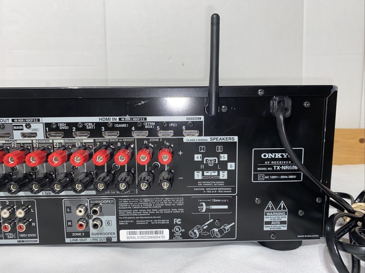 Onkyo TX-NR686 7.2-Channel Network A/V Receiver 889951001256