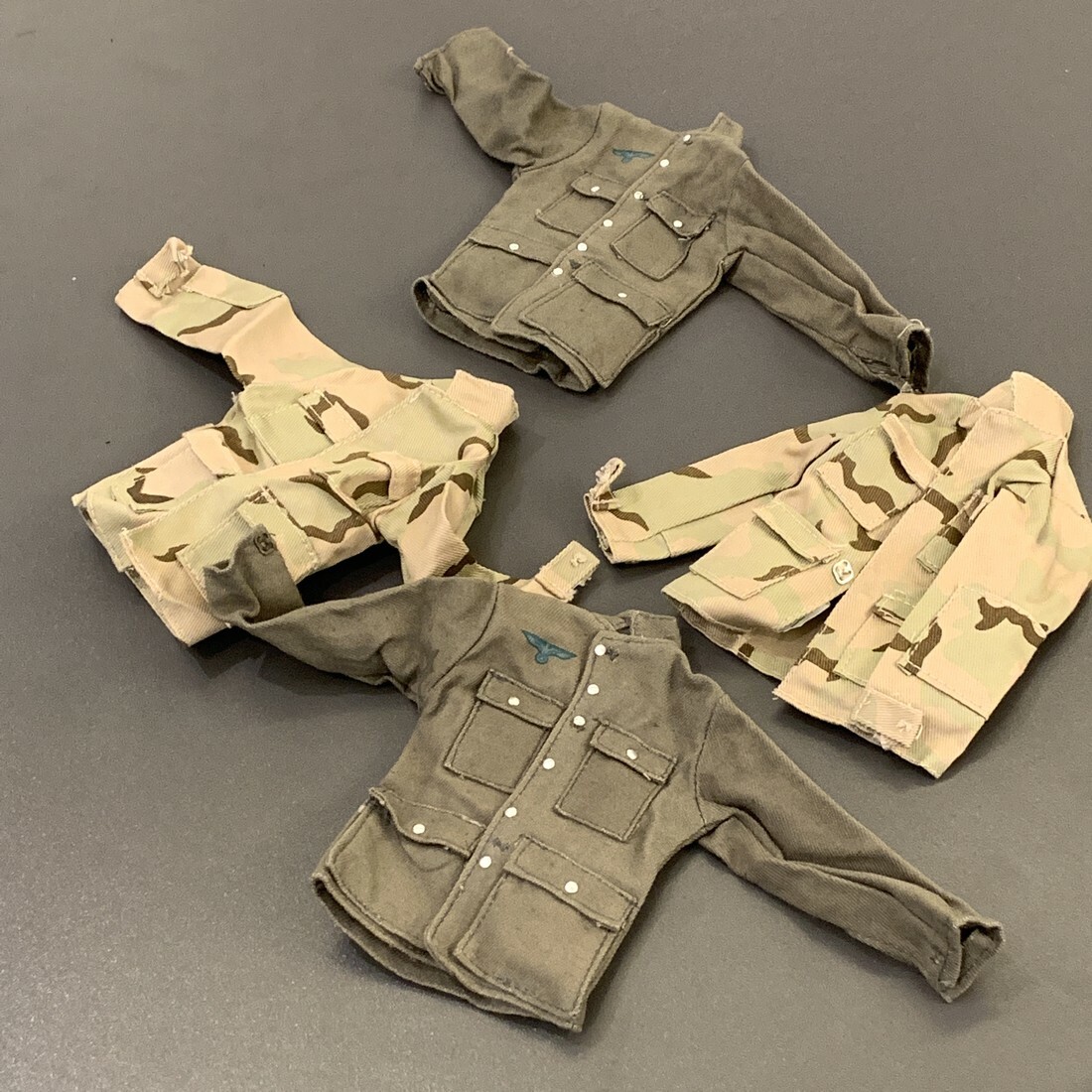 4PCS 1/6 WW2 German Army Desert Camo Jacket for 12