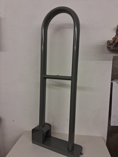 Hand Rails folding sold as a pair. Heavy duty. New in Mid Grey.
