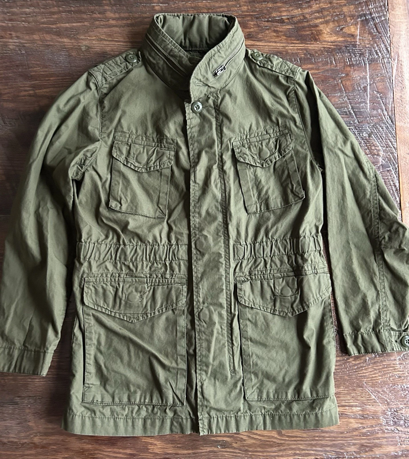 Gap Kids Fatigue Jacket L Army Green Gorpcore Hiking Outdoor Hood Desercac
