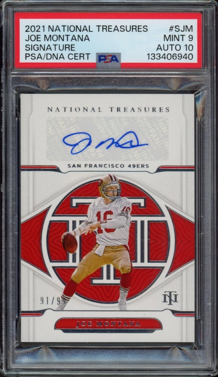 Panini Joe Montana Autographed Football Sports Trading Cards