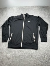 Nike Men's Sportswear Full-Zip Track Jacket Black White Size L