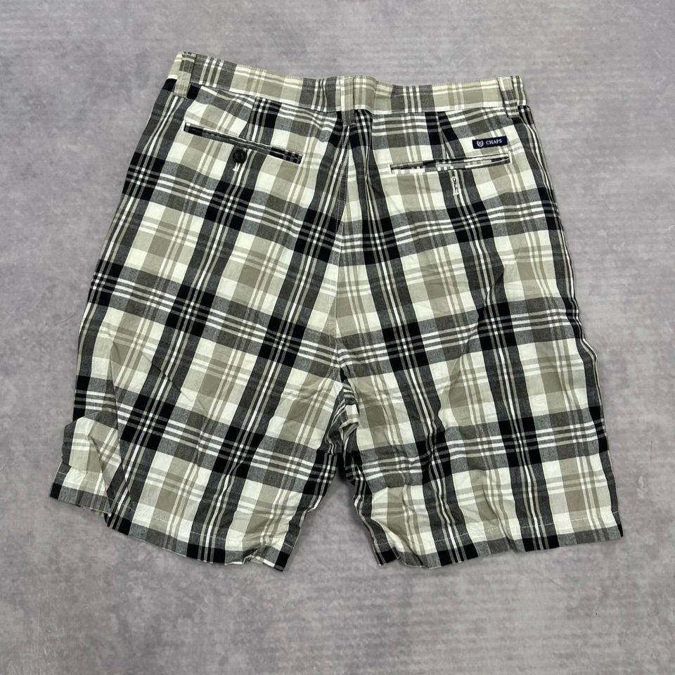 Pantalones cortos chinos vintage Chaps a cuadros estampados para hombre 34 Foto 4 de 4