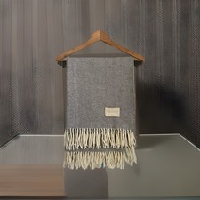 "Manta Madison Park espiga mezcla de algodón gris 62""x 52"" Italia"
