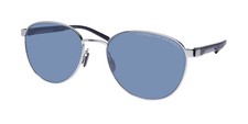 NEW PORSCHE DESIGN P8945 SUNGLASSES ITALY METAL B OVAL SILVER FULL-RIM 54-18-145